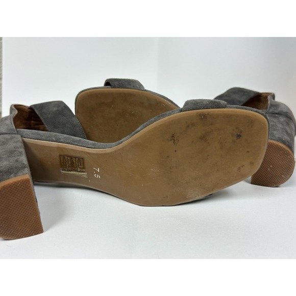 Jeffrey Campbell Holvey Women's 7.5 Sandals Gray Block Heel Ankle Strap Open Toe - Picture 9 of 13